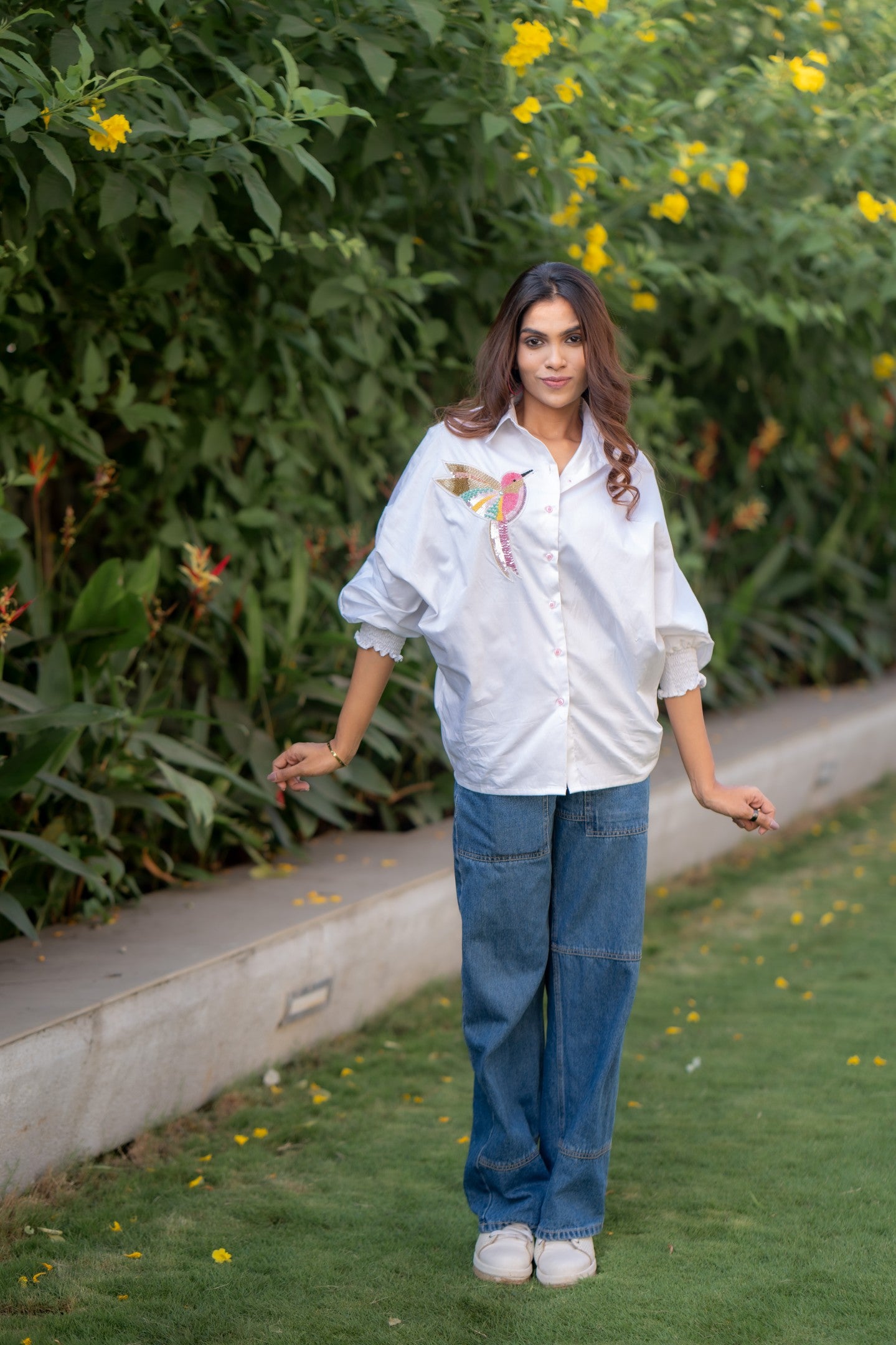 Hummingbird In White