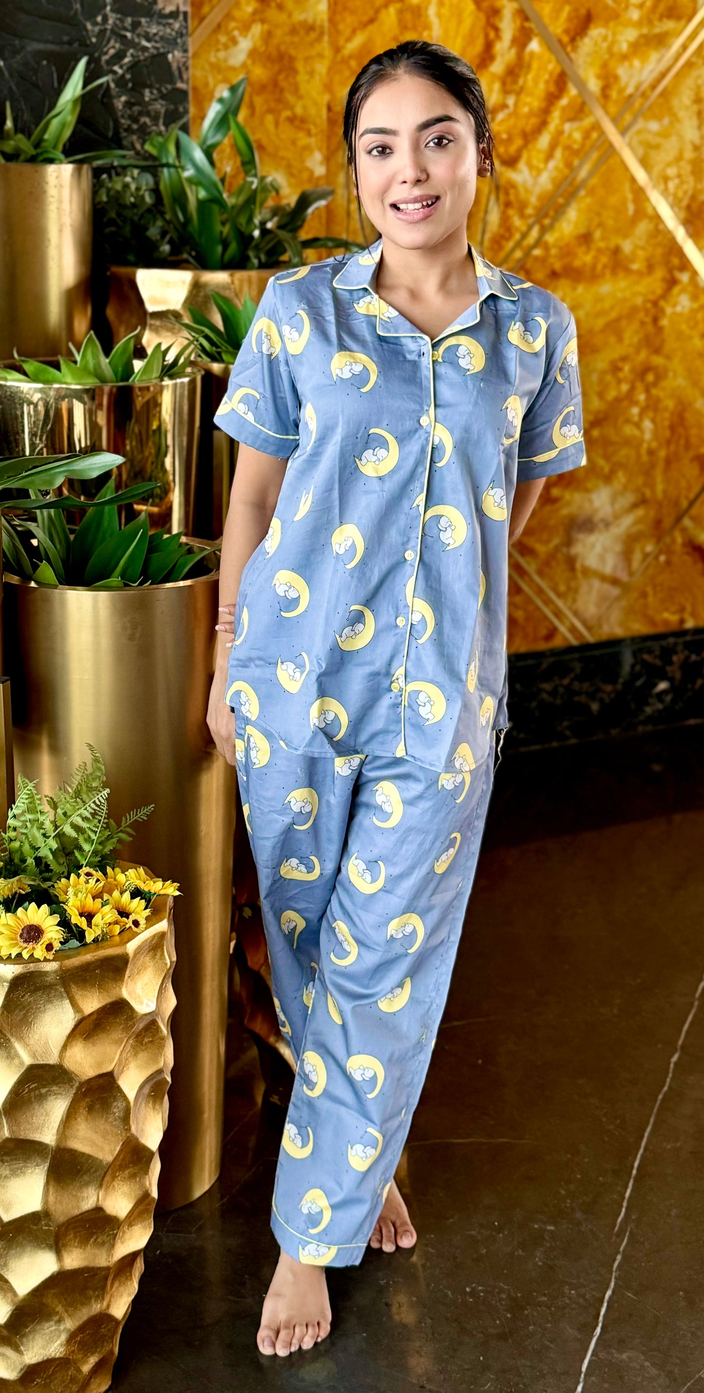 Elephant On Moon Nightsuit
