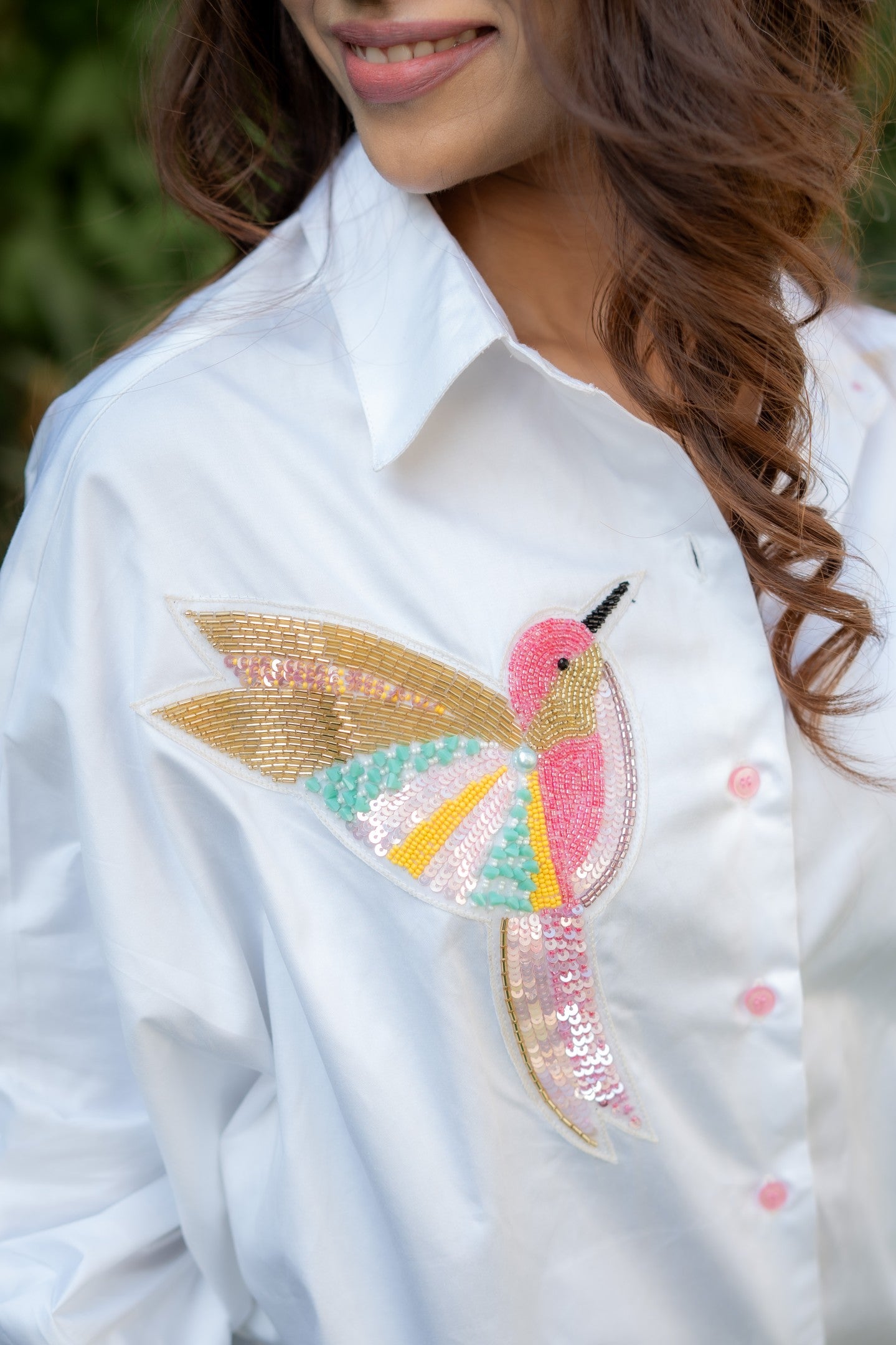 Hummingbird In White