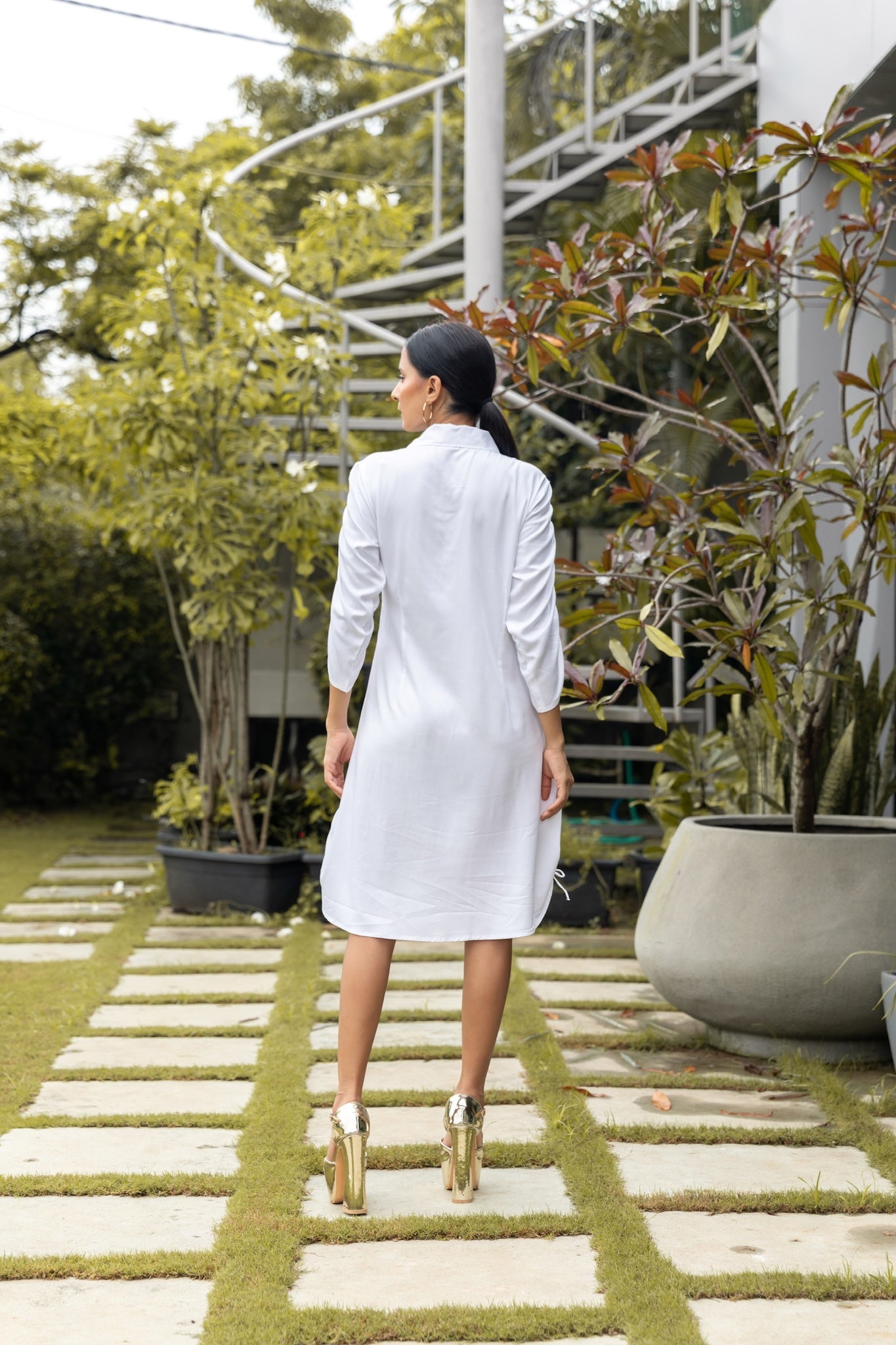 Shrooms On White Dress