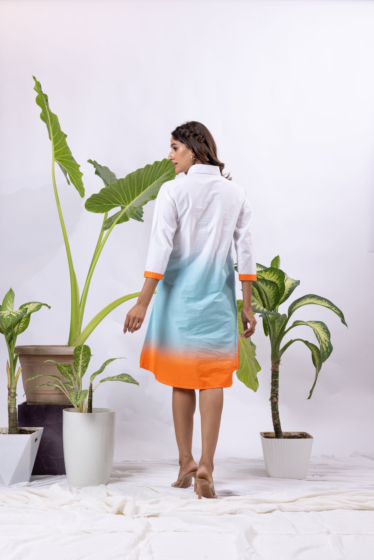 Toucan Ombré Shirt dress