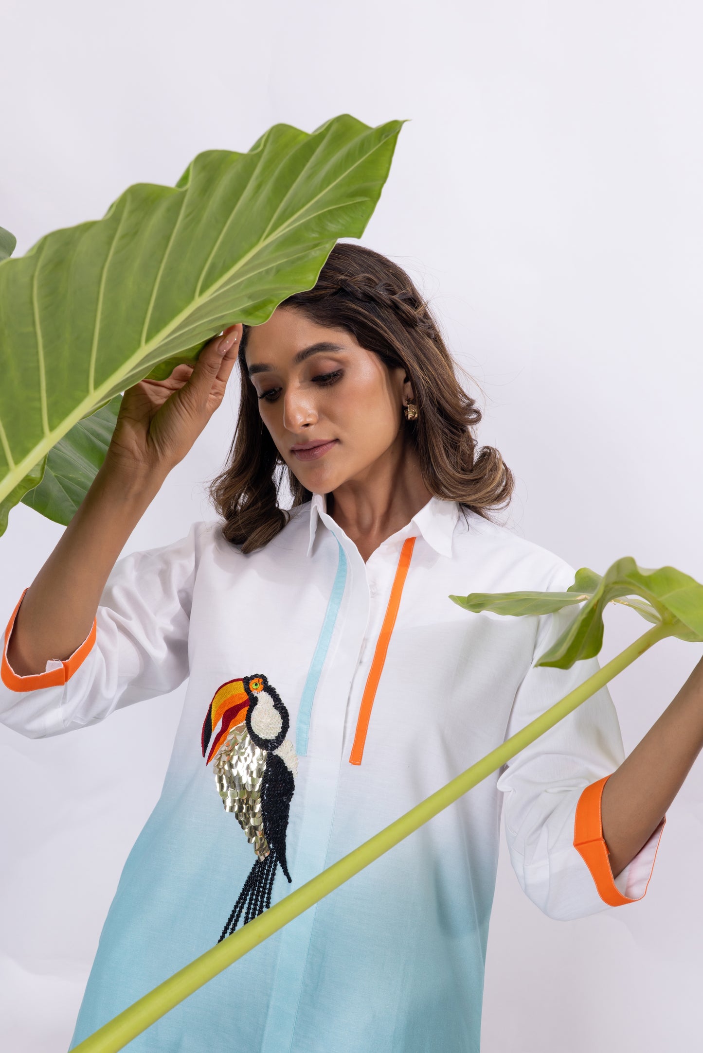 Toucan Ombré Shirt dress