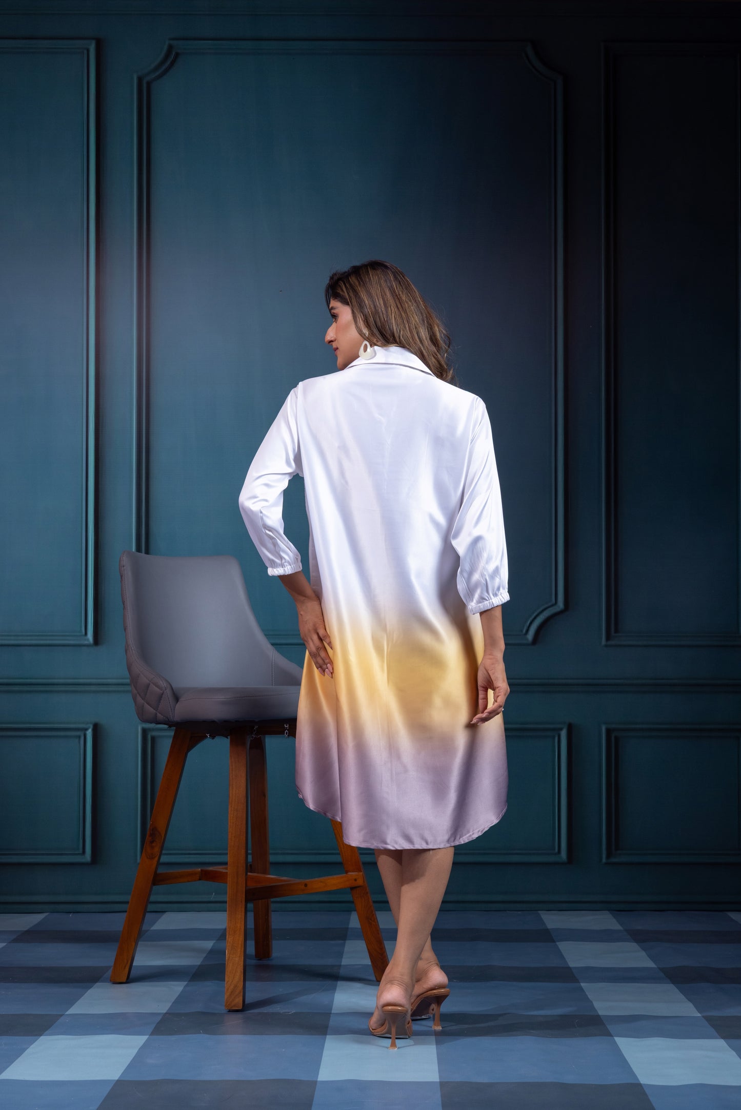 Ombrey all over Orange dress