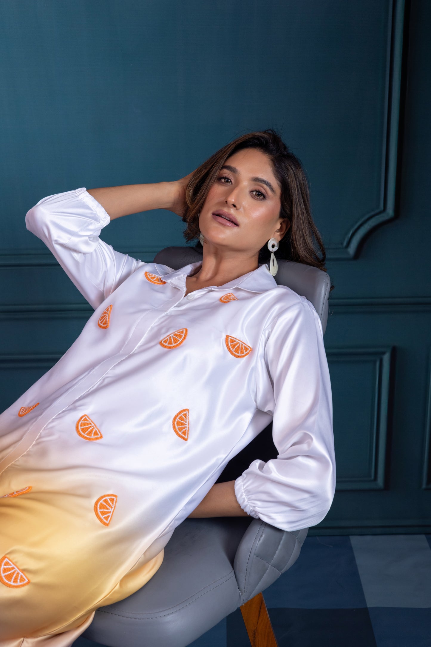 Ombrey all over Orange dress