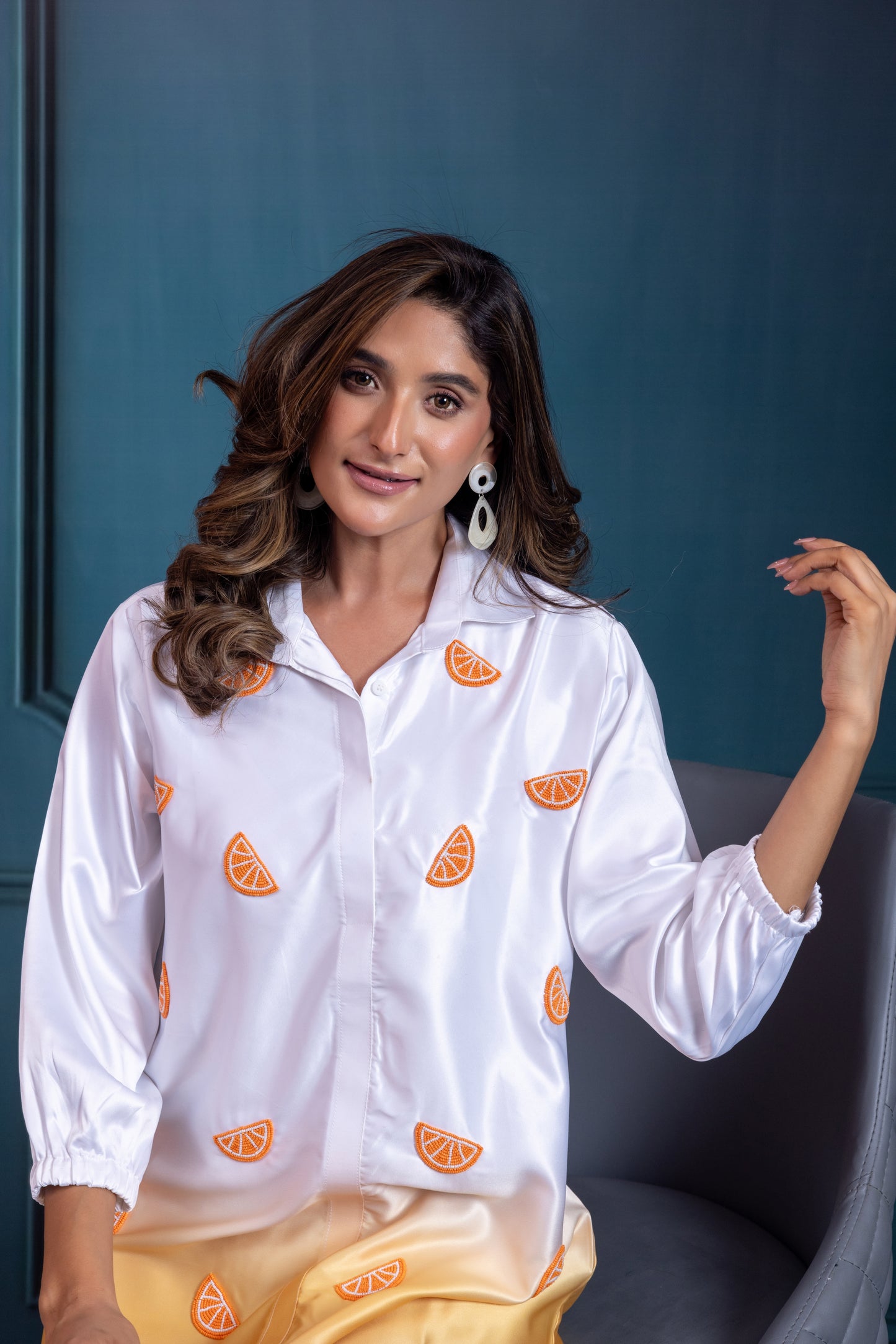 Ombrey all over Orange dress