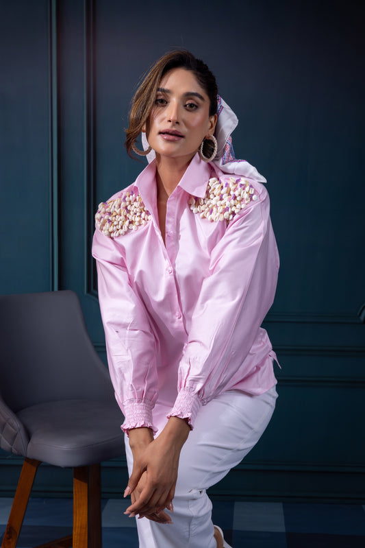 Pastel Pink Shell Shirt
