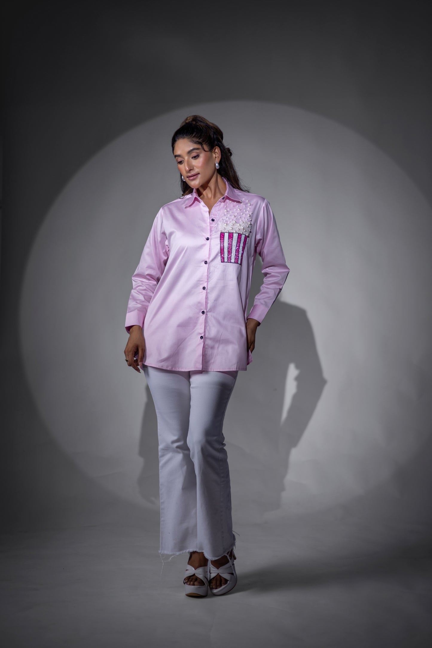 Popping Corn Shirt In Pink