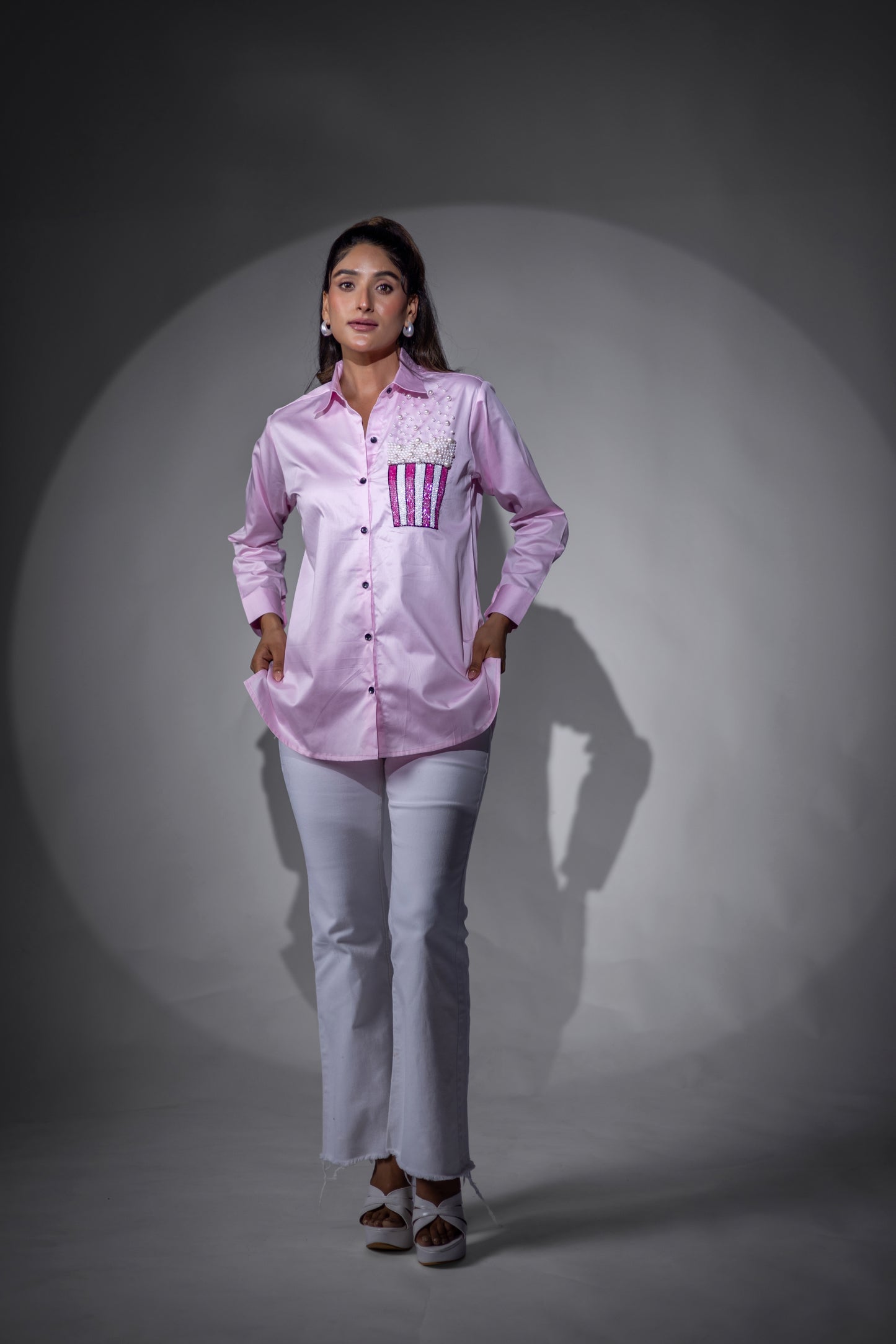 Popping Corn Shirt In Pink