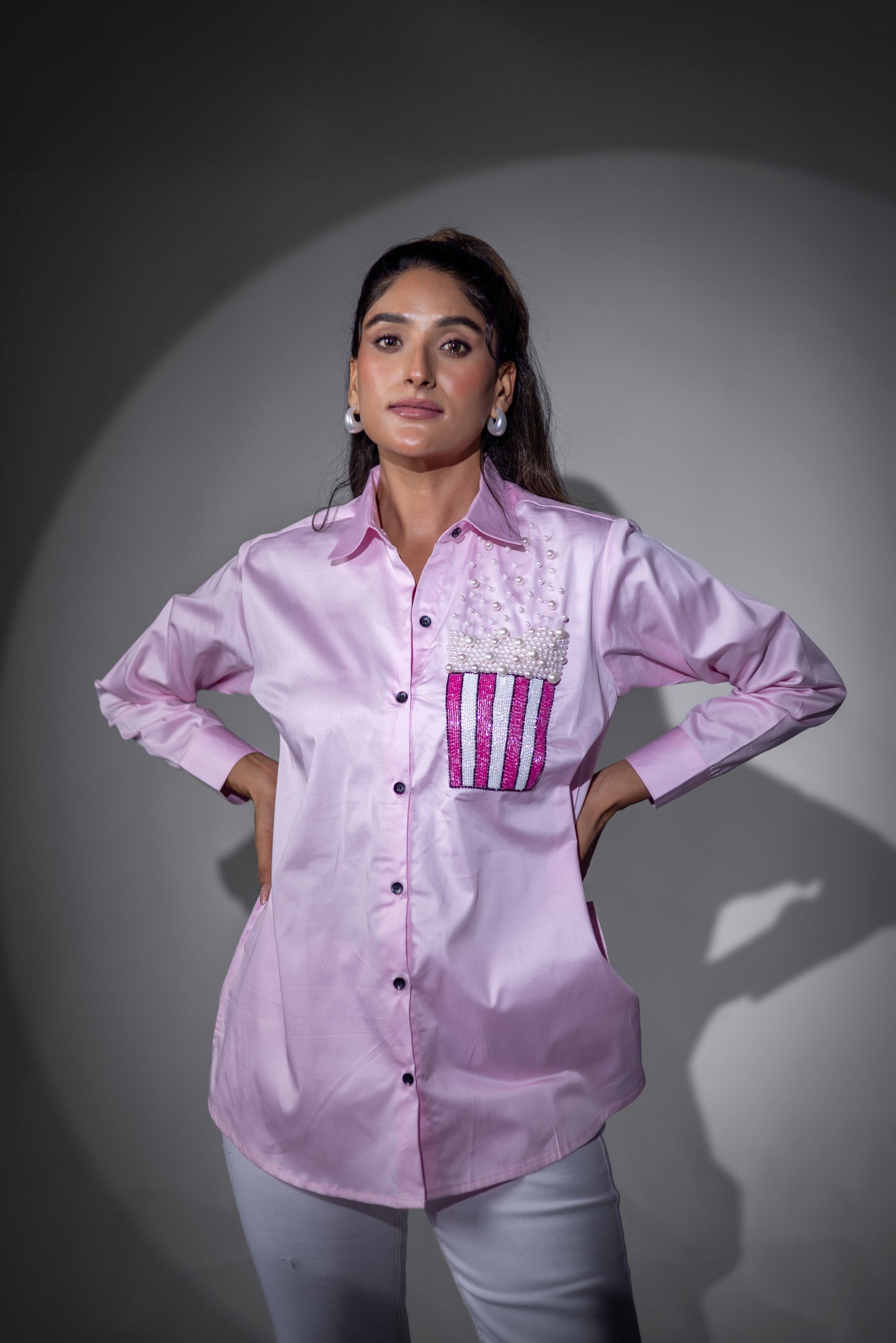Popping Corn Shirt In Pink