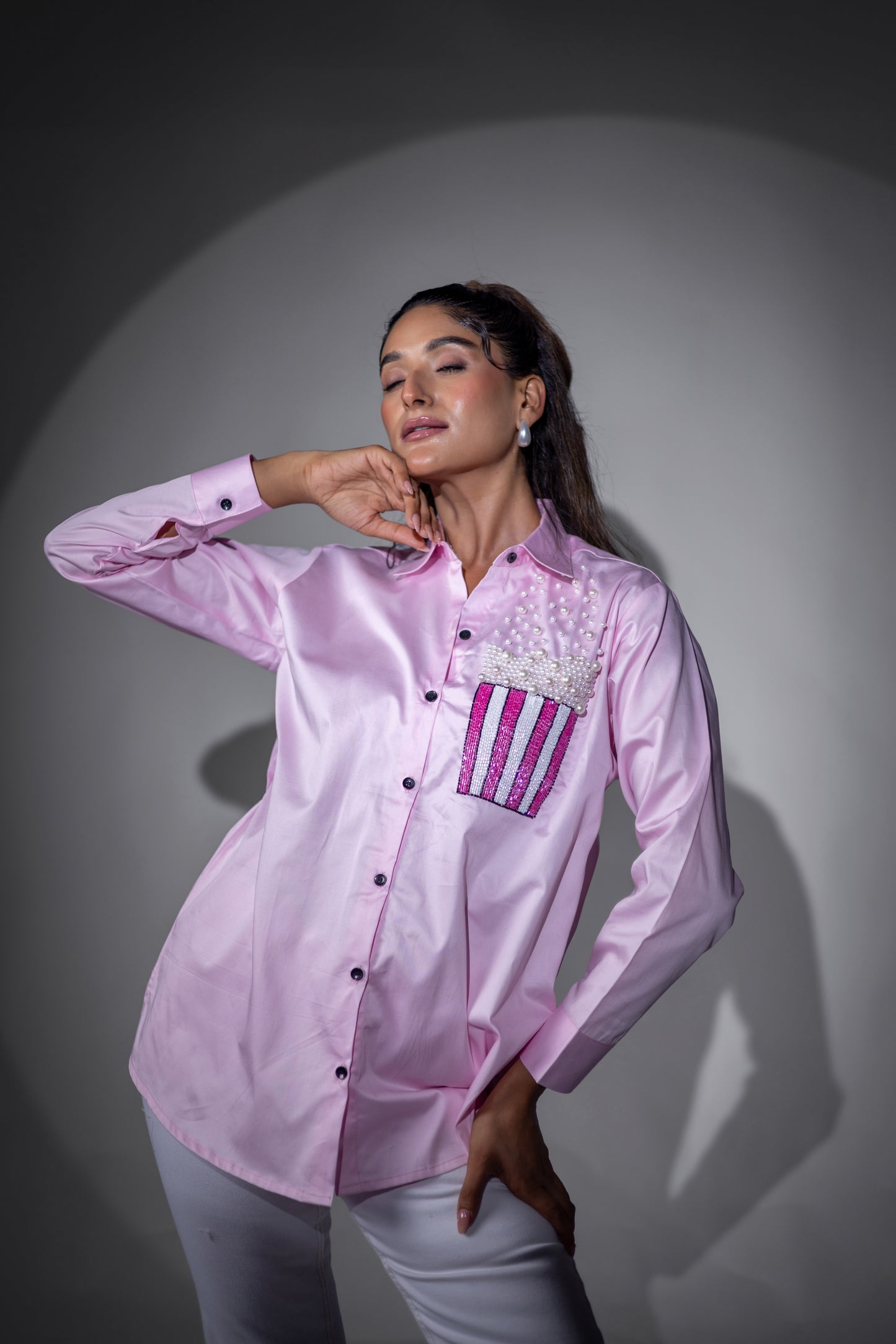 Popping Corn Shirt In Pink
