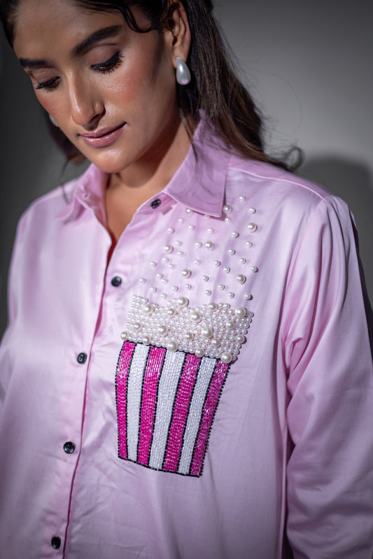 Popping Corn Shirt In Pink